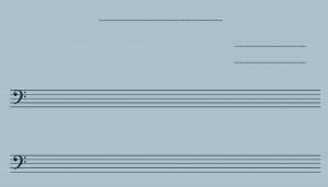 Trang sheet nhạc trắng khóa Fa