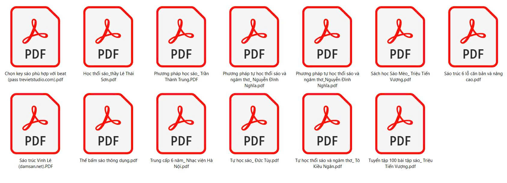 Tệp PDF sách học thổi sáo