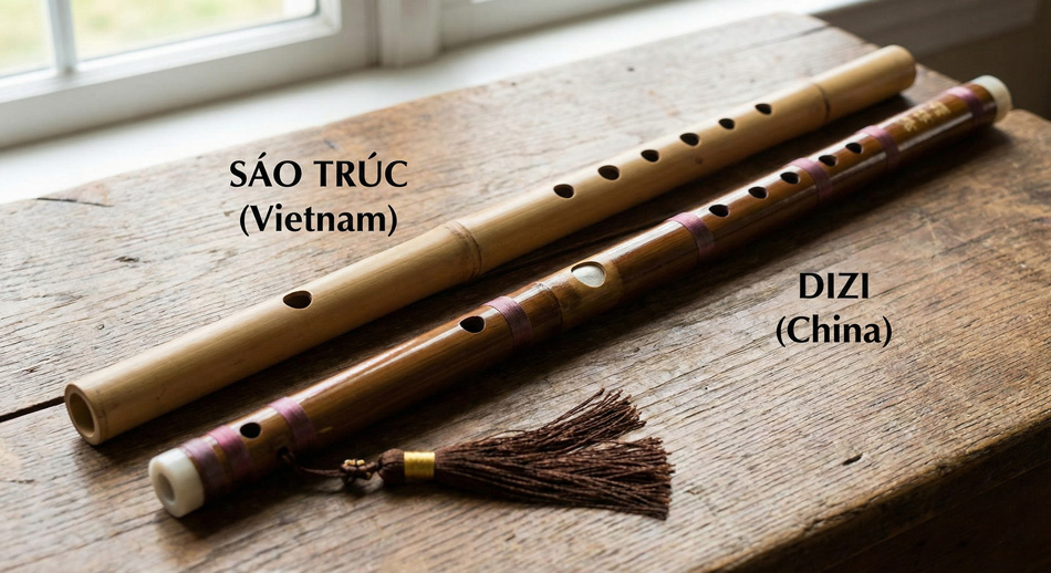 Sáo trúc và Dizi
