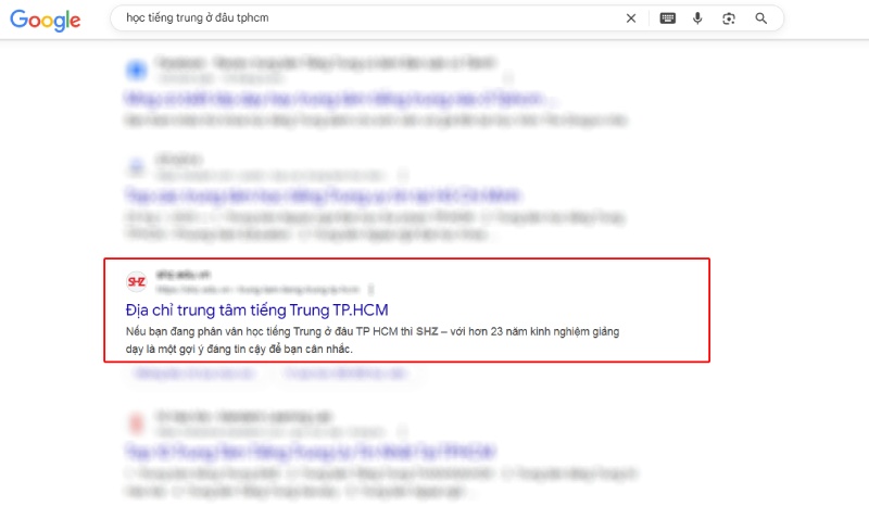 Kết quả tìm kiếm Google khác