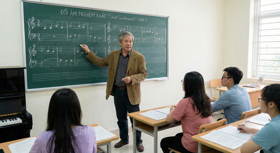 Giáo viên dạy hòa âm