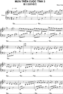 Mưa trên cuộc tình piano sheet