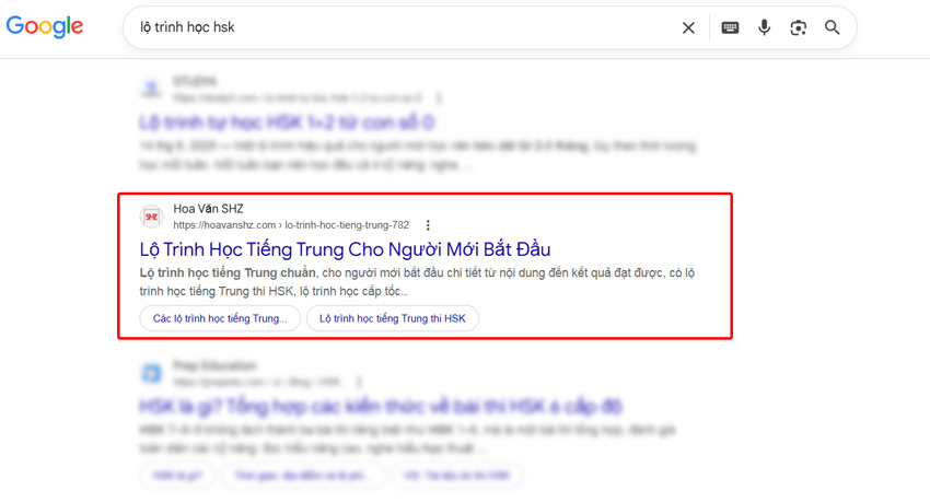 Kết quả tìm kiếm Google - TPHCM